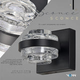 Artisan Milano VAW1331BL 6" 1-Light Integrated LED ETL Certified Wall Sconce Lighting, Black