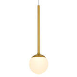 VONN Capri VCP2101AB 5" 1-Light Integrated LED ETL Certified Height Adjustable Pendant, with Glass Shade, Black