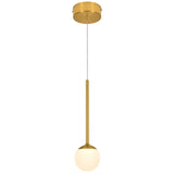 VONN Capri VCP2101AB 5" 1-Light Integrated LED ETL Certified Height Adjustable Pendant, with Glass Shade, Black