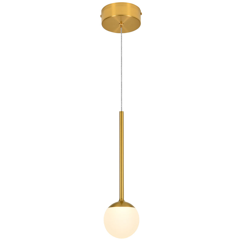 VONN Capri VCP2101AB 5" 1-Light Integrated LED ETL Certified Height Adjustable Pendant, with Glass Shade, Black