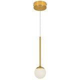 VONN Capri VCP2101AB 5" 1-Light Integrated LED ETL Certified Height Adjustable Pendant, with Glass Shade, Black