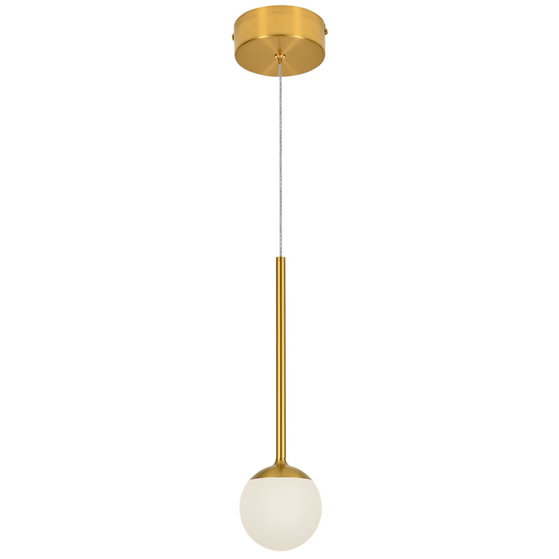 VONN Capri VCP2101AB 5" 1-Light Integrated LED ETL Certified Height Adjustable Pendant, with Glass Shade, Black