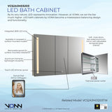 VONN VCS2A3H03203 Integrated LED Medicine Cabinet 48"W x 28"H x 4.75"D