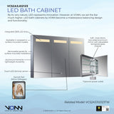 VONN VCS2A3J02123 Integrated LED Medicine Cabinet 48"W x 28"H x 4.75"D
