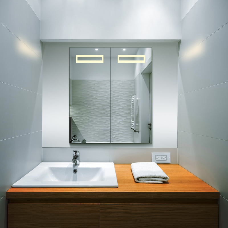 VONN VCS2A3S03202 Integrated LED Medicine Cabinet 24"W x 28"H x 4.75"D or 30"W x 28"H x 4.75"D