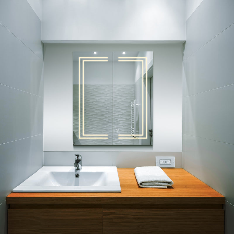 VONN VCS2A3S07402 Integrated LED Medicine Cabinet 24"W x 28"H x 4.75"D or 30"W x 28"H x 4.75"D