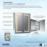 VONN VCS2A3S79202TW Tunable White Medicine Cabinet 24"W x 28"H x 4.75"D or 30"W x 28"H x 4.75"D