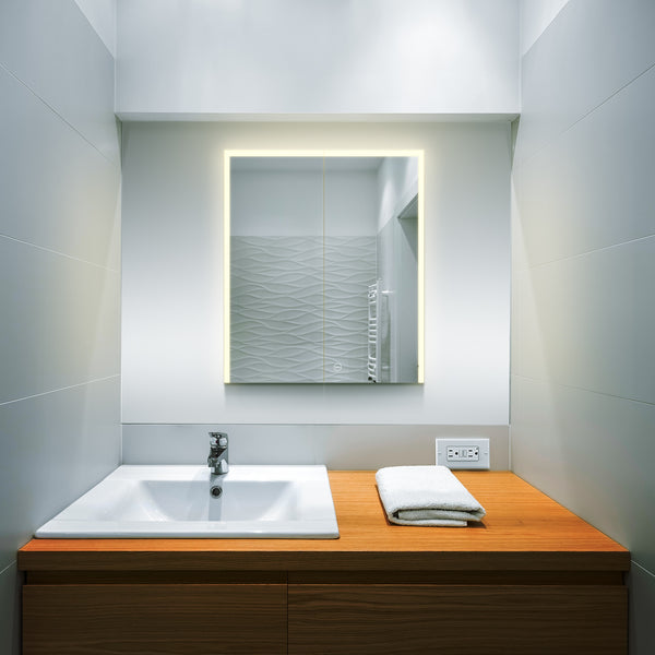 VONN VCS2A6S06402 Integrated LED Medicine Cabinet 24"W x 28"H x 5"D or 30"W x 28"H x 5"D
