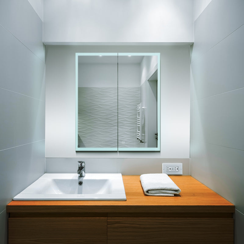 VONN VCS2A6S08202TW Tunable White Medicine Cabinet 24"W x 28"H x 5.3"D or 30"W x 28"H x 5.3"D