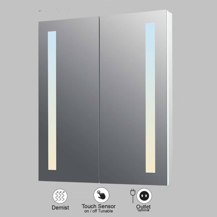 VONN VCS4A3H03202TW Tunable White Medicine Cabinet 24"W x 28"H x 4.75"D or 30"W x 28"H x 4.75"D