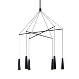 Expression VEC39160BL 25" Black Chandelier Adjustable Light Fixture