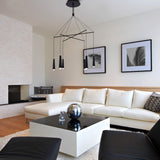 Expression VEC39160BL 25" Black Chandelier Adjustable Light Fixture
