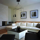 Expression VEC39160BL 25" Black Chandelier Adjustable Light Fixture