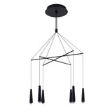 Expression VEC39160BL 25" Black Chandelier Adjustable Light Fixture
