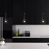 Expression VEP27110BL 5" Black Single Adjustable ETL Certified Integrated LED Pendant Light Fixture
