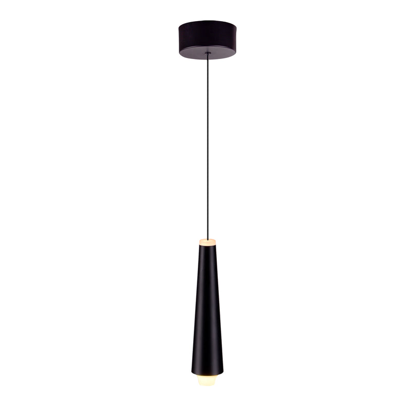 Expression VEP27110BL 5" Black Single Adjustable ETL Certified Integrated LED Pendant Light Fixture