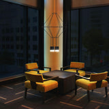Expression VEP28206BL 24" 6-Light ETL Certified Integrated LED Height Adjustable Pendant in Black