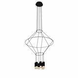 Expression VEP28206BL 24" 6-Light ETL Certified Integrated LED Height Adjustable Pendant in Black