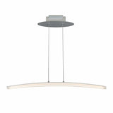 VONN Haeidi VMC31510AL 32" LED Chandelier, Adjustable Suspension Fixture, Modern Linear Chandelier Light, Silver