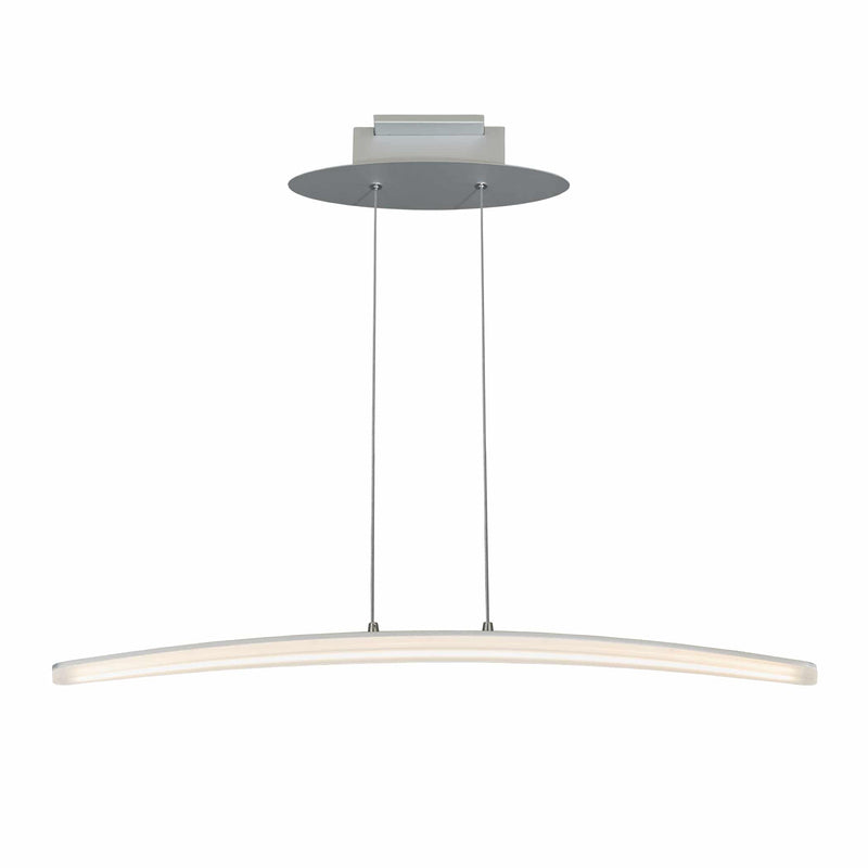 VONN Haeidi VMC31510AL 32" LED Chandelier, Adjustable Suspension Fixture, Modern Linear Chandelier Light, Silver