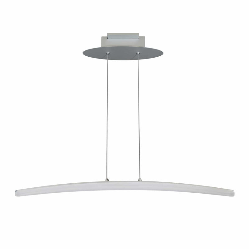VONN Haeidi VMC31510AL 32" LED Chandelier, Adjustable Suspension Fixture, Modern Linear Chandelier Light, Silver