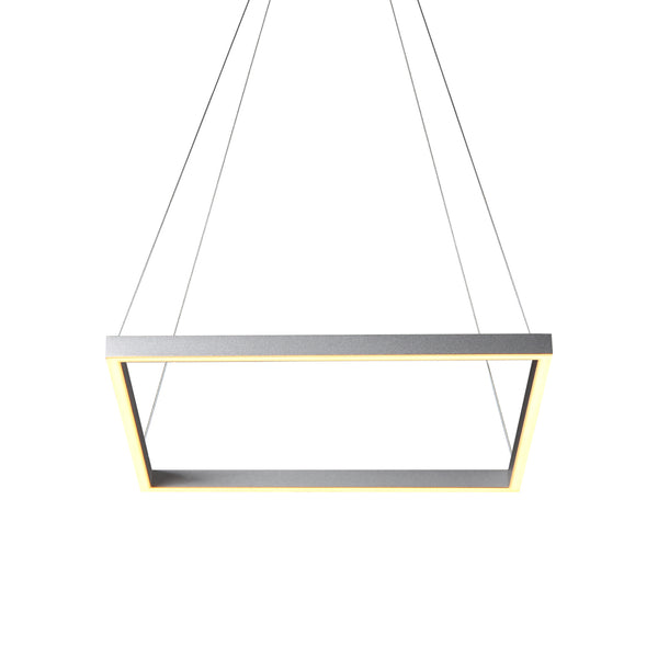 Atria VMC31620AL 20" Integrated LED ETL Certified Pendant, Height Adjustable Chandelier in Silver
