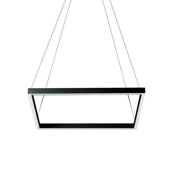 VONN Atria VMC31620BL 20" Integrated LED ETL Certified Square Chandelier Pendant Height Adjustable Chandelier in Black