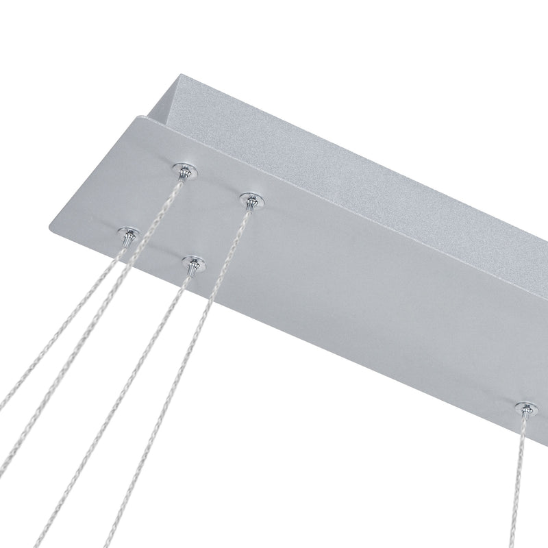 VONN Atria Duo VMC31710AL 29" Integrated LED ETL Certified Square Chandelier, Height Adjustable Silver Pendant