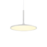 Salm VMC31810SW 17" Integrated LED ETL Certified Pendant, Height Adjustable Disc Chandelier in White