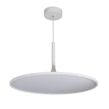 Salm VMC31820SW 24" Integrated LED ETL Certified Pendant, Height Adjustable Disc Chandelier in White