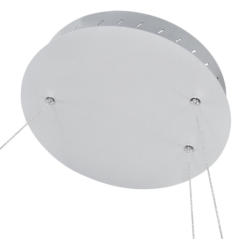 Capella VMC32410AL 50" Integrated LED ETL Certified Chandelier Height Adjustable Pendant in Silver