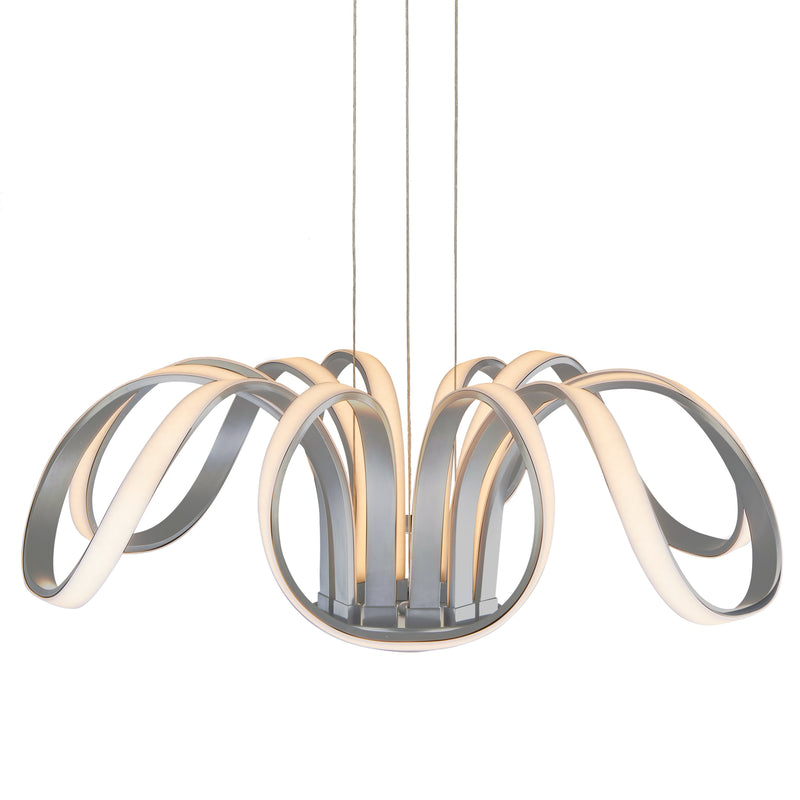 VONN Capella VMC32420AL 30" Integrated LED ETL Certified Chandelier Height Adjustable Pendant in Silver