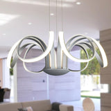 VONN Capella VMC32420AL 30" Integrated LED ETL Certified Chandelier Height Adjustable Pendant in Silver