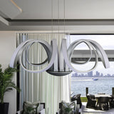 VONN Capella VMC32420AL 30" Integrated LED ETL Certified Chandelier Height Adjustable Pendant in Silver