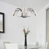 VONN Capella VMC32420AL 30" Integrated LED ETL Certified Chandelier Height Adjustable Pendant in Silver