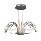 VONN Capella VMC32420AL 30" Integrated LED ETL Certified Chandelier Height Adjustable Pendant in Silver
