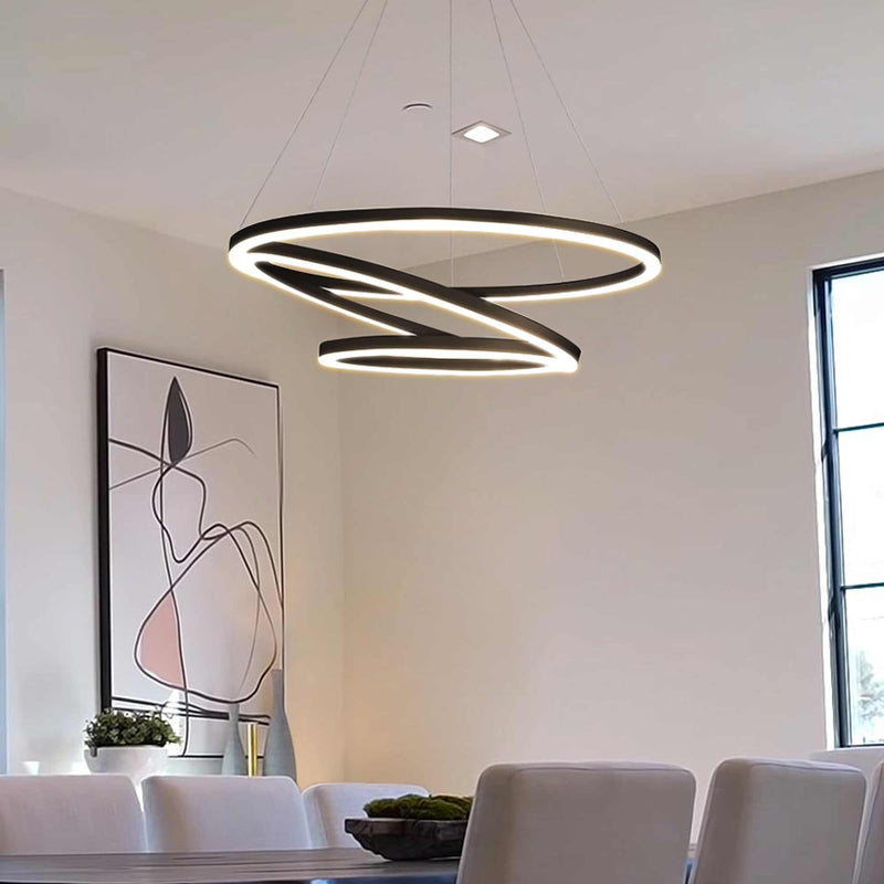 VONN Tania Trio VMC32500BL 32 Integrated LED ETL Certified Ring Chand VONN Lighting