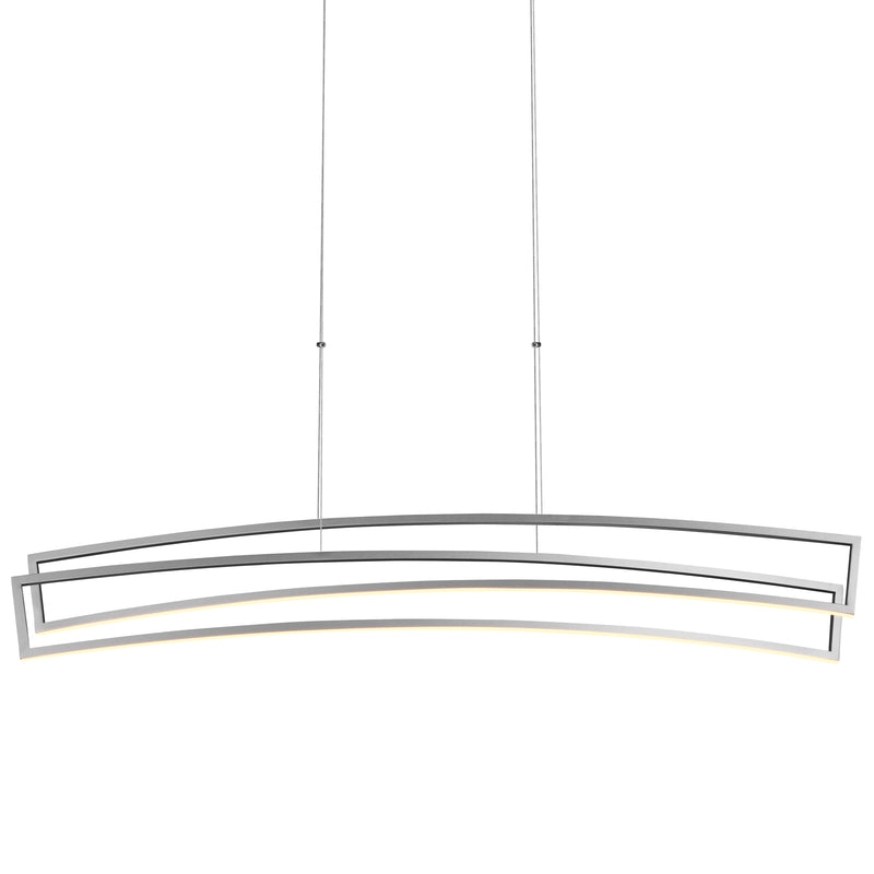VONN Sirius VMC33440AL 46" ETL Certified Integrated LED Pendant, Height Adjustable Chandelier in Silver