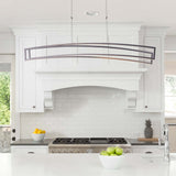 VONN Sirius VMC33440AL 46" ETL Certified Integrated LED Pendant, Height Adjustable Chandelier in Silver