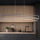 VONN Sirius VMC33440AL 46" ETL Certified Integrated LED Pendant, Height Adjustable Chandelier in Silver