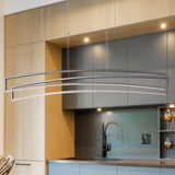 VONN Sirius VMC33440AL 46" ETL Certified Integrated LED Pendant, Height Adjustable Chandelier in Silver