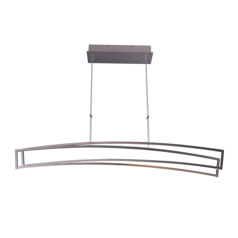 VONN Sirius VMC33440AL 46" ETL Certified Integrated LED Pendant, Height Adjustable Chandelier in Silver