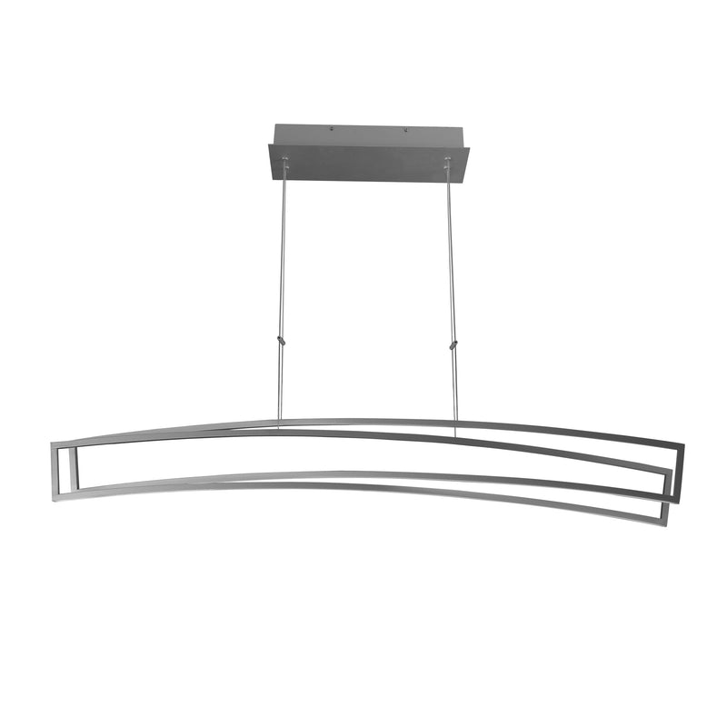 VONN Sirius VMC33440AL 46" ETL Certified Integrated LED Pendant, Height Adjustable Chandelier in Silver