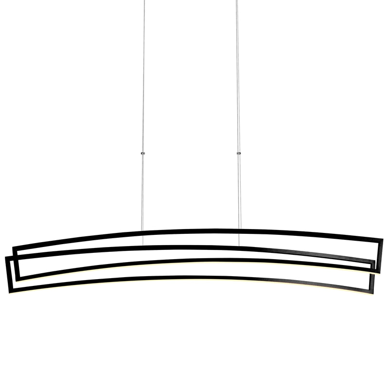 Sirius VMC33440BL 46" ETL Certified Integrated LED Pendant, Height Adjustable Chandelier in Black