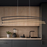 Sirius VMC33440BL 46" ETL Certified Integrated LED Pendant, Height Adjustable Chandelier in Black