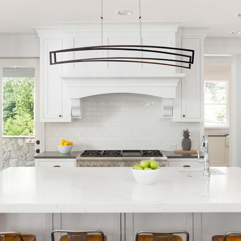 Sirius VMC33440BL 46" ETL Certified Integrated LED Pendant, Height Adjustable Chandelier in Black