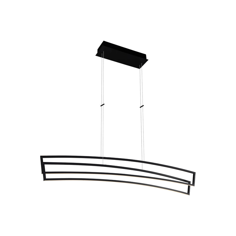 Sirius VMC33440BL 46" ETL Certified Integrated LED Pendant, Height Adjustable Chandelier in Black
