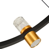 Artisan Ellegi VMC34224BL 24" Integrated LED ETL Certified Pendant, Height Adjustable Chandelier, Black