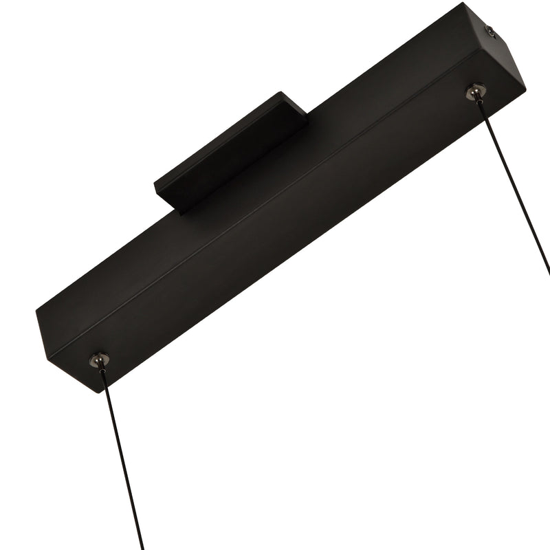 Artisan Ellegi VMC34247BL 47" Integrated LED ETL Certified Pendant, Height Adjustable Chandelier, Black