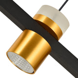 Artisan Ferro VMC34334BL 34" Integrated LED ETL Certified Pendant, Height Adjustable Chandelier, Black